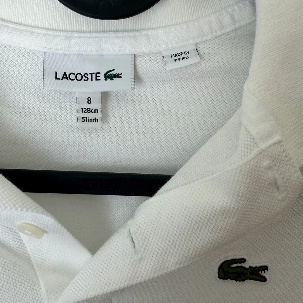Lacoste Kids Classic White Polo Shirt